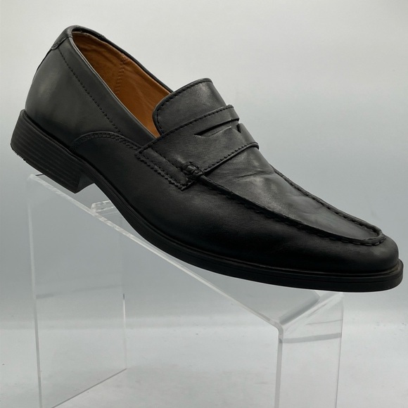 Clarks Collection Comfort Men's US 9M Black Slip On Dress Penny Loafer - Picture 1 of 10